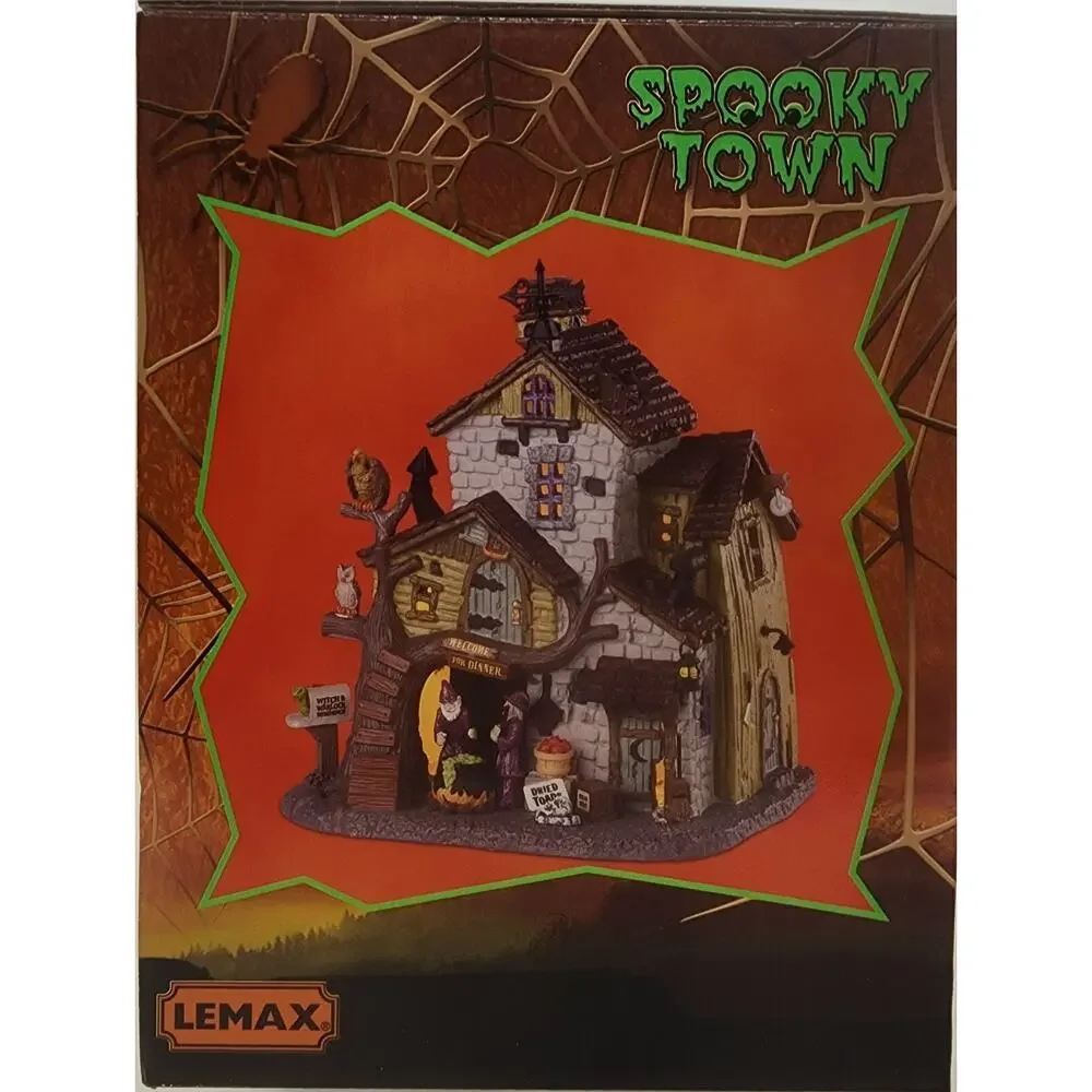 Lemax Spooky Town 2018 WITCH & WARLOCK RESIDENCE #85308 NIB Lighted Village *